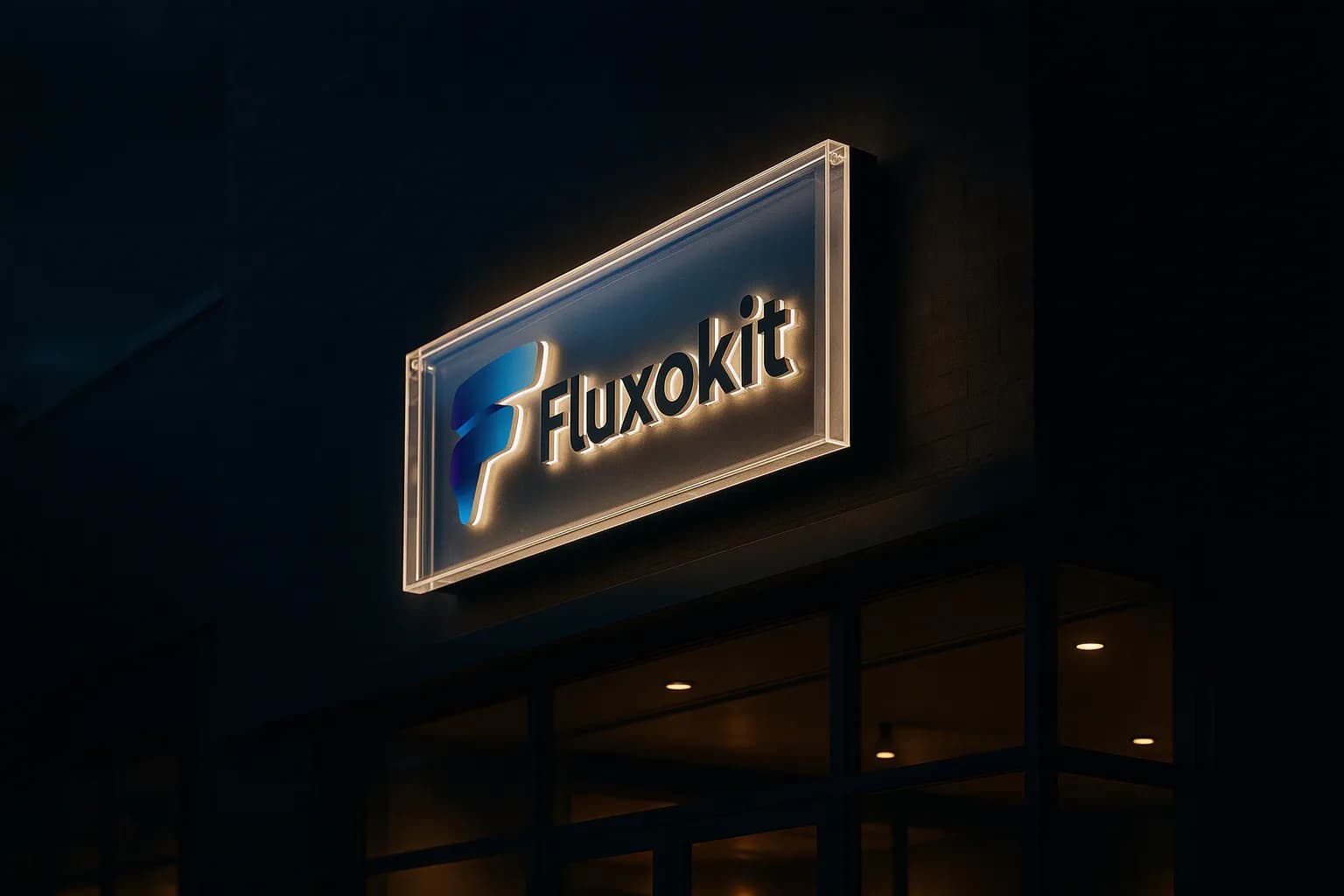 Letreiro retroiluminado