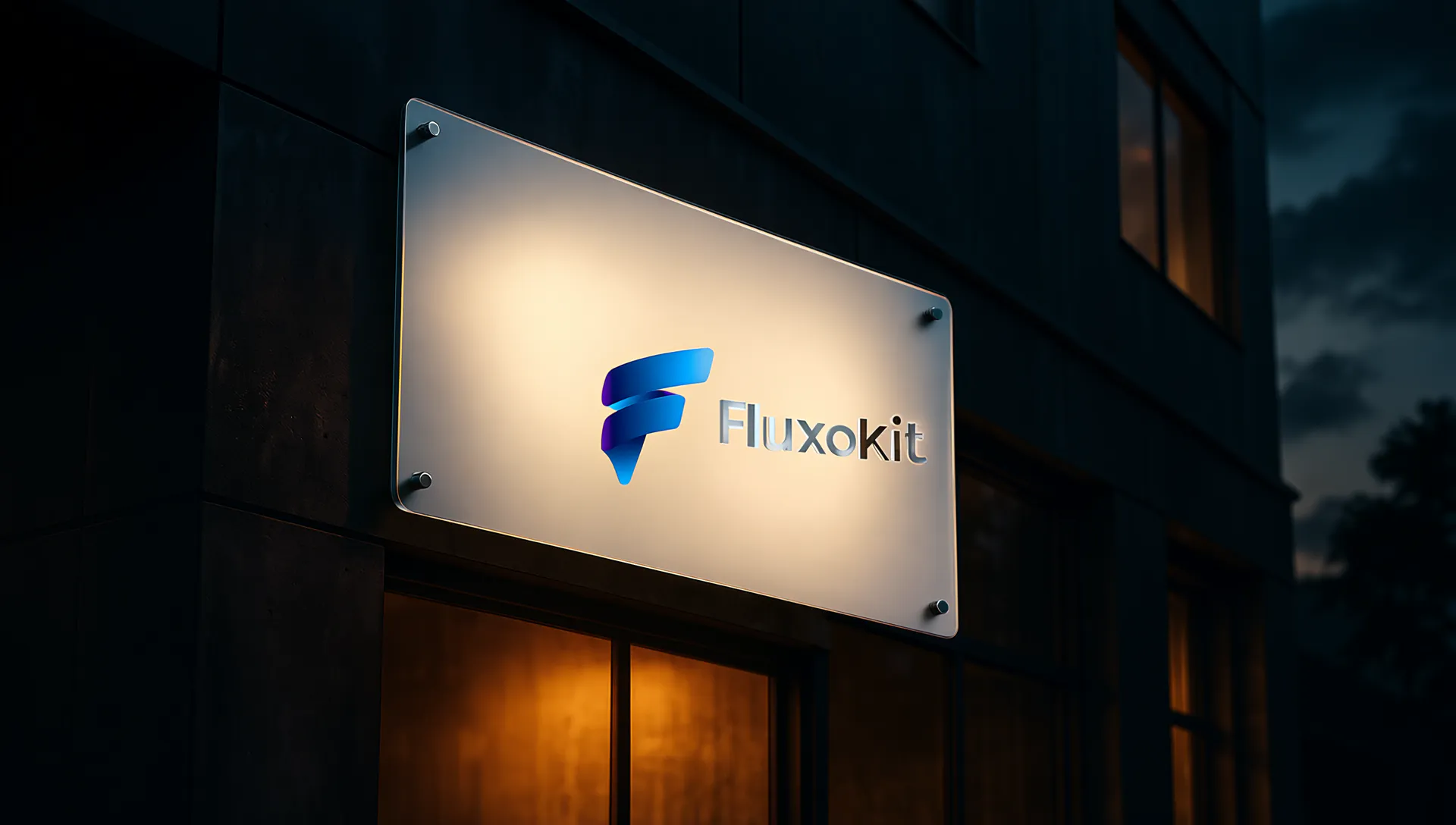 Letreiro retroiluminado